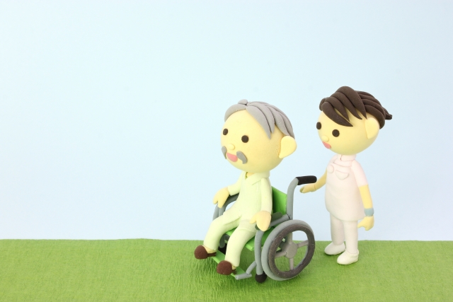 介護士さんと、お年寄り