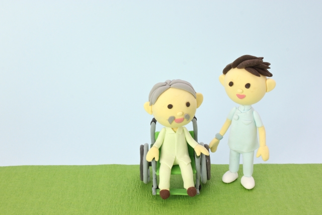 介護士さんと、お年寄り